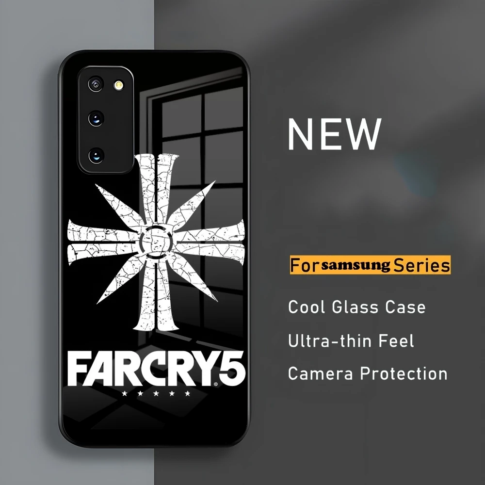 Far Cry 5 for Samsung s 24 ultra plus 23 22 21 20 a 34 54 53 note20 m 54 new 2024 glass Pearlescent cover