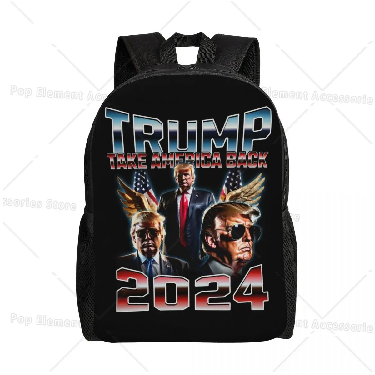 Custom Trump Will Be Back Backpack for Boys Girls American USA School College Travel Bags Men Women Bookbag Fits 15 Inch Lapto