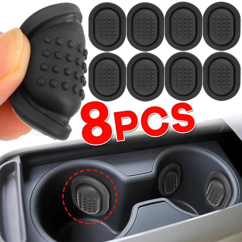 Limitador de taza de agua para coche, almohadilla de silicona antideslizante, botella de bebida, limitador autoadhesivo, amortiguador