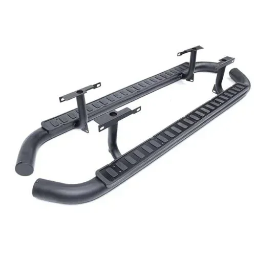 OEM STYLE BLACK SIDE STEPS RUNNING BOARDS FOR LAND ROVER DEFENDER 110