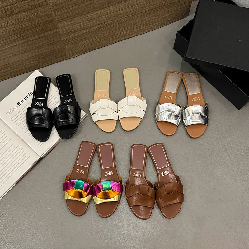 Neue Sommer-Designer-Damen-Hausschuhe in Unifarben, Modische Pantoffeln, Zapatos De Mujer, Damenschuhe, Hausschuhe für Damen, Damenschuhe – Detail 12
