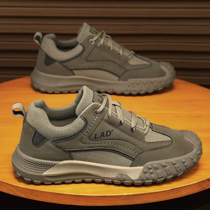 High Quality Men's Sneakers Classics Men Lace-up Shoe for Outdoor Breathable Hiking Shoes Comfortable Sneakers Male Safety Shoes