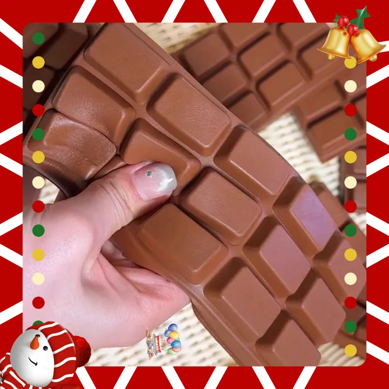 1 unidad de chocolate de crecimiento lento para apretar, Fidget sensorial blando para aliviar el estrés, regalo de relajación de manos antiansiedad