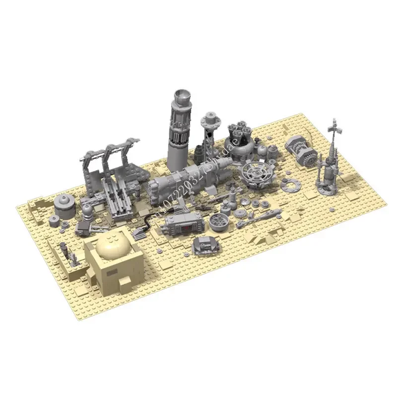 933PCS MOC Space Battle Series Tatooine Eisley Junkyard Model Building Blocks Technology Bricks DIY Creative Assembly Toys Gifts