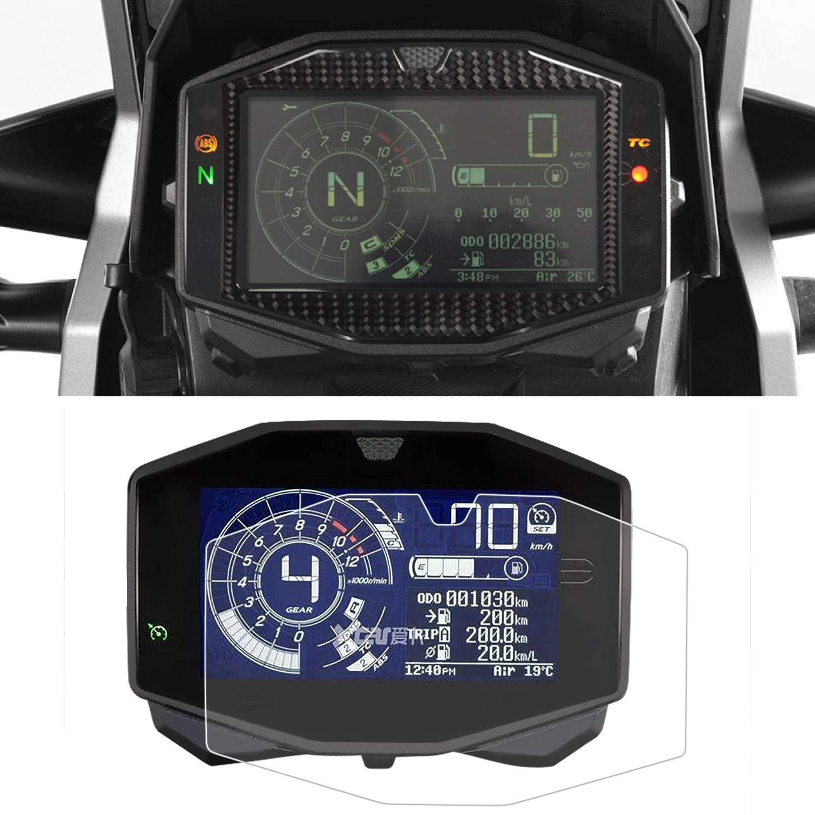 For Suzuki V-STROM 1050 DL 1050 VSTROM 1050 XT DL1050 2020-2023 Speedometer Instrument Cluster Dashboard Scratch Protective Film