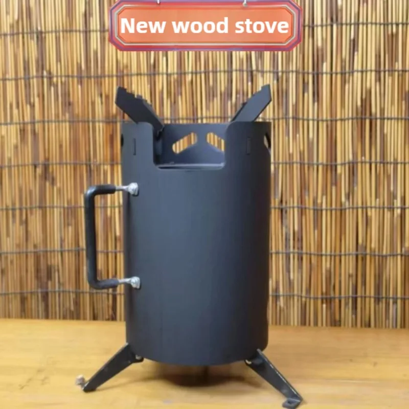 

Портативная уличная бездымная плита для семейного кемпинга, выживания, дровяная горелка, туристическая плита для пикника, кемпинга, высокое пламя