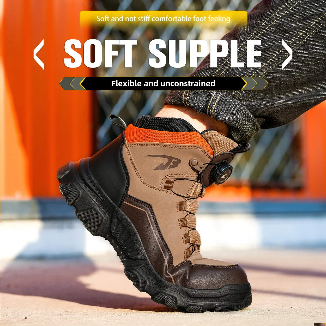 

Men Indestructible Steel Toe Shoes Safety Lightweight Work Safety Boots Men Comfortable Labor Non-slip Outdoor Work Shoes