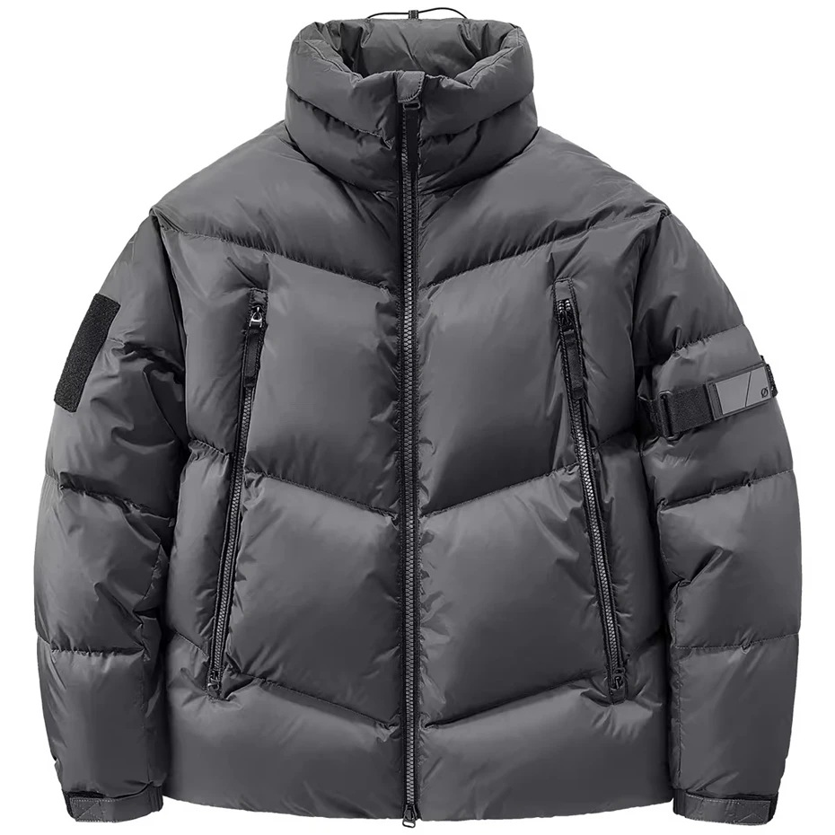 Winter Donsjack Heren Techwear Cargo Dons Jas Mode Casual Puffer Jack Mannen Tactische Functie