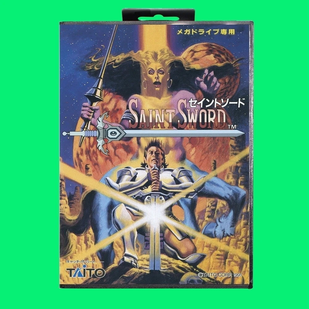 

Saint Sword Game Cartridge 16bit MD Game Card With JP Cover Retail Box For Sega Mega Drive