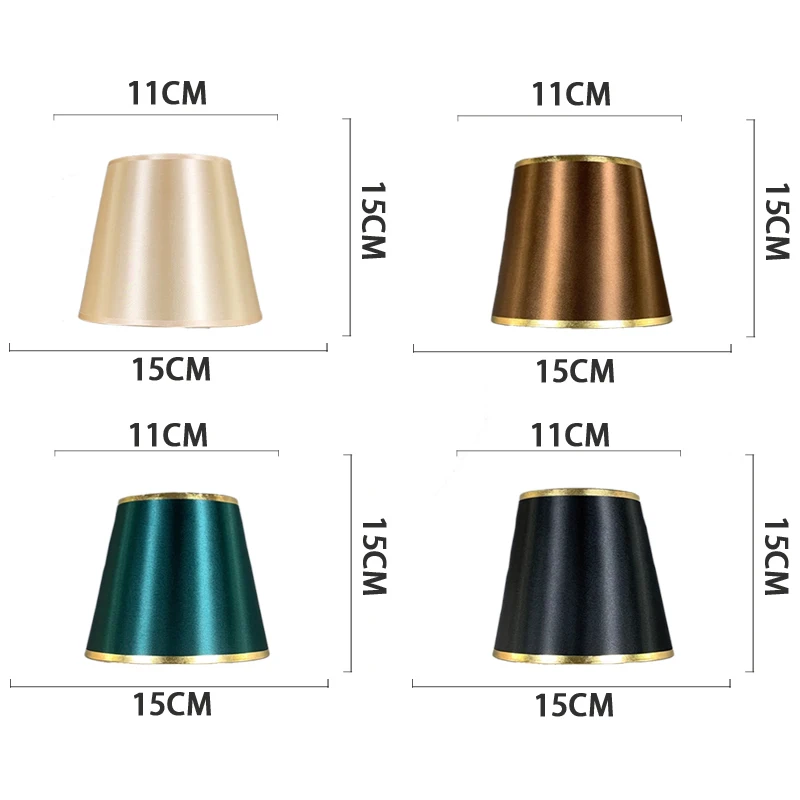 Home Simple Decorative Lampshade Fabric Lampshade Cloth Lamp Shades E27 Screw Chandelier Wall Lamp Dust-Proof Covers