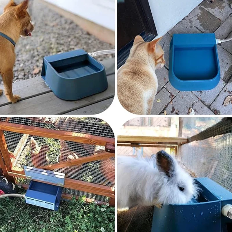 Automatischer Wassernapfspender für Hunde mit 1,5 m Wasserschlauch, 2 l, automatischer Füll-Wasserspender für Haustiere für Tiere, Katzen, Hühner, Kaninchen – Detail 7