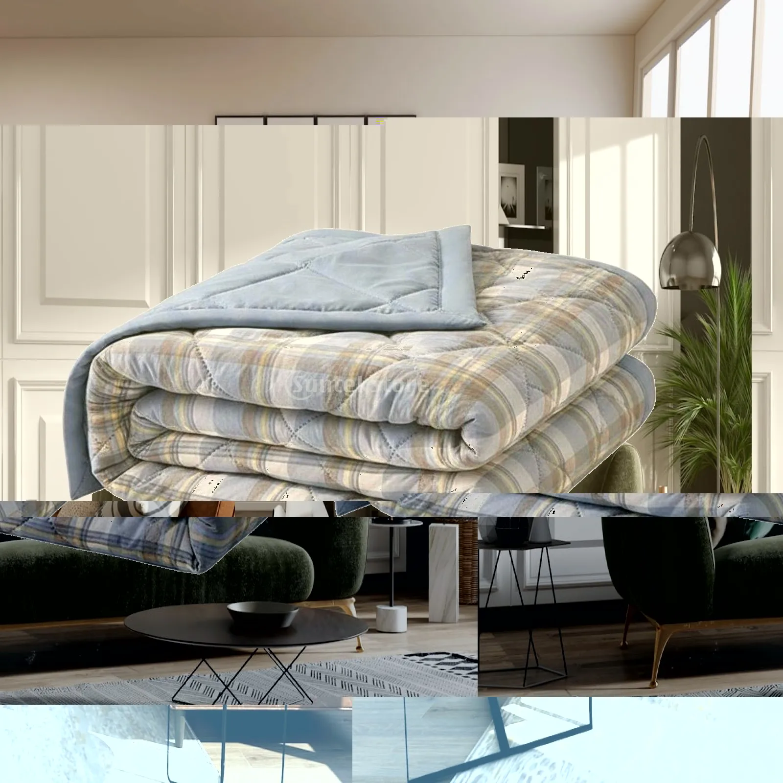Summer Blanket Soft Washed Cotton Quilted Chill Quilt Lightweight Bedding Coverlet for Home Guest Room Everyday Use