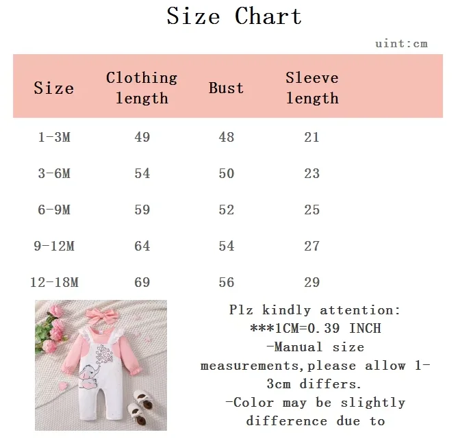 0–18 Monate Baby-Overall für Mädchen, Cartoon-Druck, Rüschenrand-Overall, geeignet für süße Babys, Frühling und Herbst, langärmeliger Overall – Detail 7