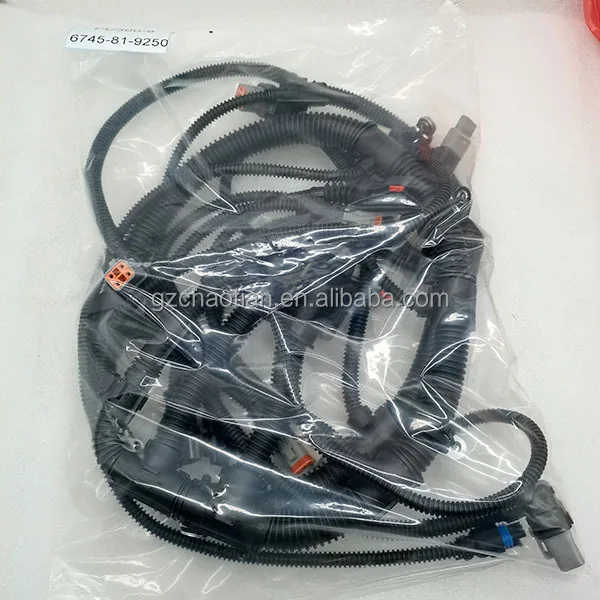 Engine Parts for Excavator Parts Engine Harness for SAA6D114E-3 PC300-8 PC350 Engine Wiring Harness 6745-81-9230 6745-81-9250