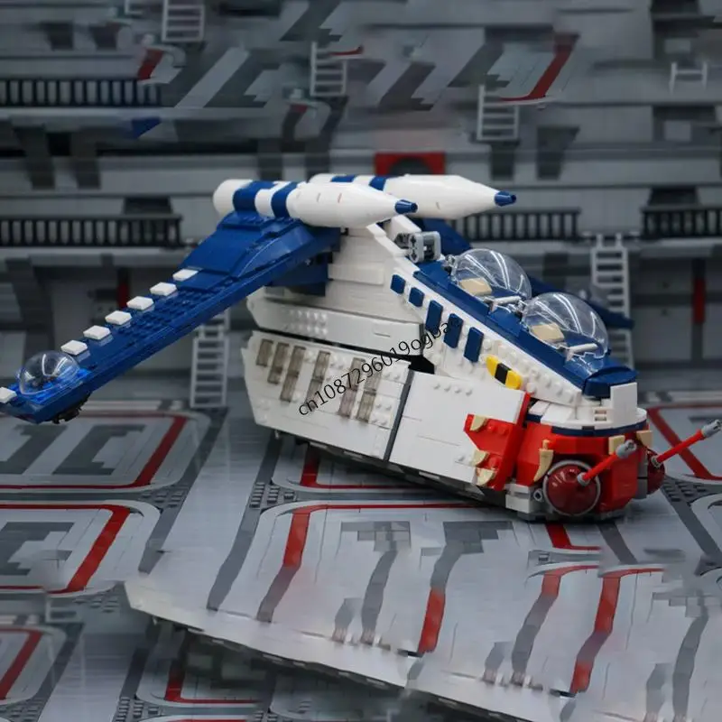 

New 1200Pcs Famous Star Battle Movie Moc Muunilin Gunship Spaceship Model Building Block Diy Creative Ideas KidToy Birthday Gift