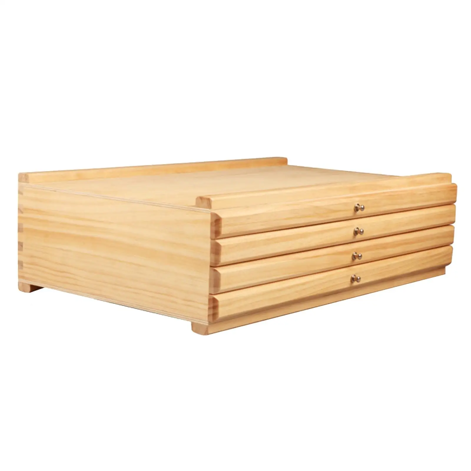 Artist Supply Storage Box Wood Art Supplies Organizer with Drawer and Compartments for Watercolor Pens Markers Painting Tools