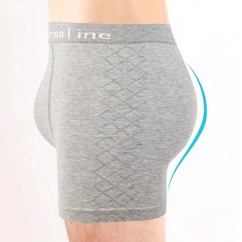 Conductive Yarn Inner Crotch Man Breathable Boxers Penis Pouch Enhance Panties Fitness Gym Push Comfortable Seamless Underwear