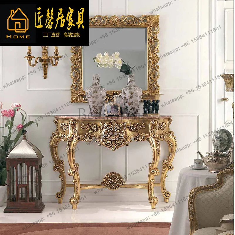 

Luxury European lockers, dining room furniture, solid wood carving flower side cabinets