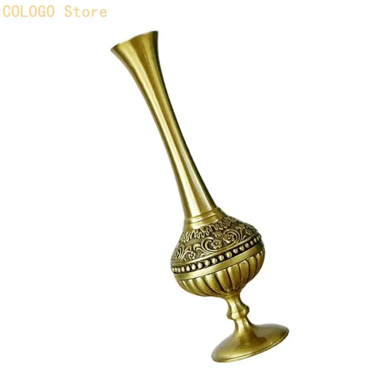 Elegant Antique Engraved Metal Vases For Home Decors And Floral Arrangement D0LD