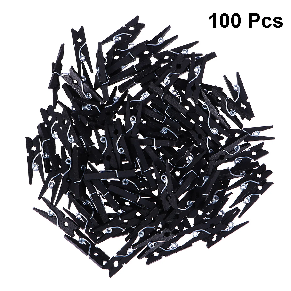 100 Pcs Scapbook Utility Clips Heavy Duty Craft Cable Clamp Clothes Wooden Pegs Photo Child