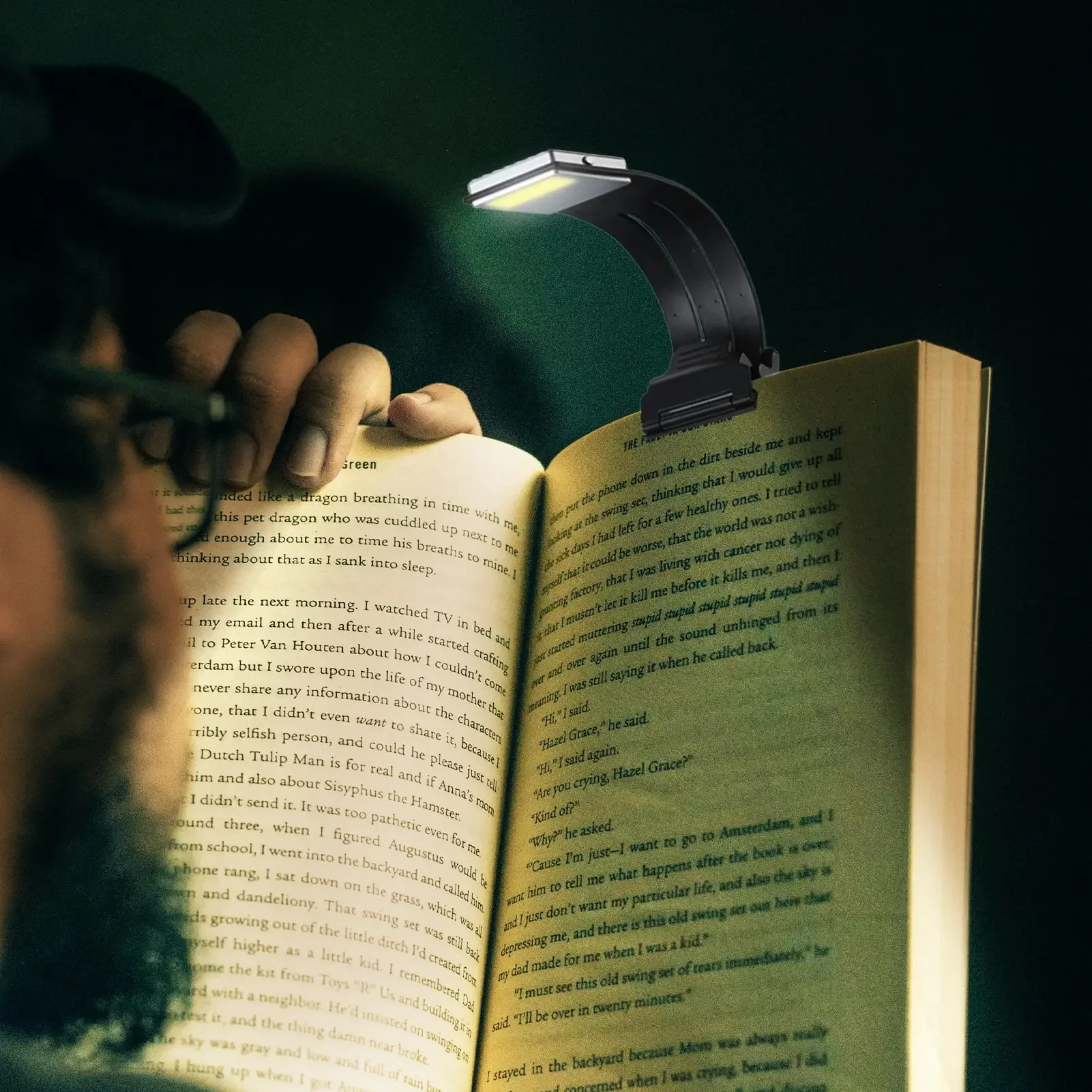 แบบพกพา LED อ่านหนังสือพร้อมคลิปแบบยืดหยุ่นที่ถอดออกได้ USB ชาร์จโคมไฟ 3 อุณหภูมิสีสําหรับ Kindle EBook Reader