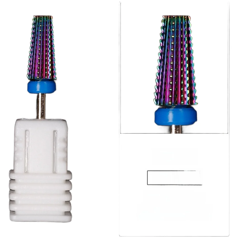 5 in 1 Steel Grinding Head for Nail Drill Machines Compatible with Gel Polish For Acrylic Nail Enhancement Work