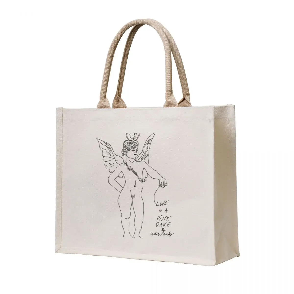 

Andy Warhol - Love is a pink cake Tote Bag canvas tote bag Handbags canvas shopping bag