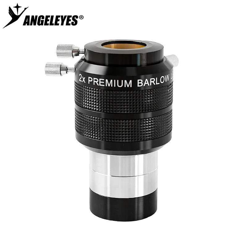 Angeleye 2 Inch 2X/3X/5X Apochromatic Magnifying Glass/Barlow Mirror 2 Groups 4 Slice Astronomical Telescope Accessories