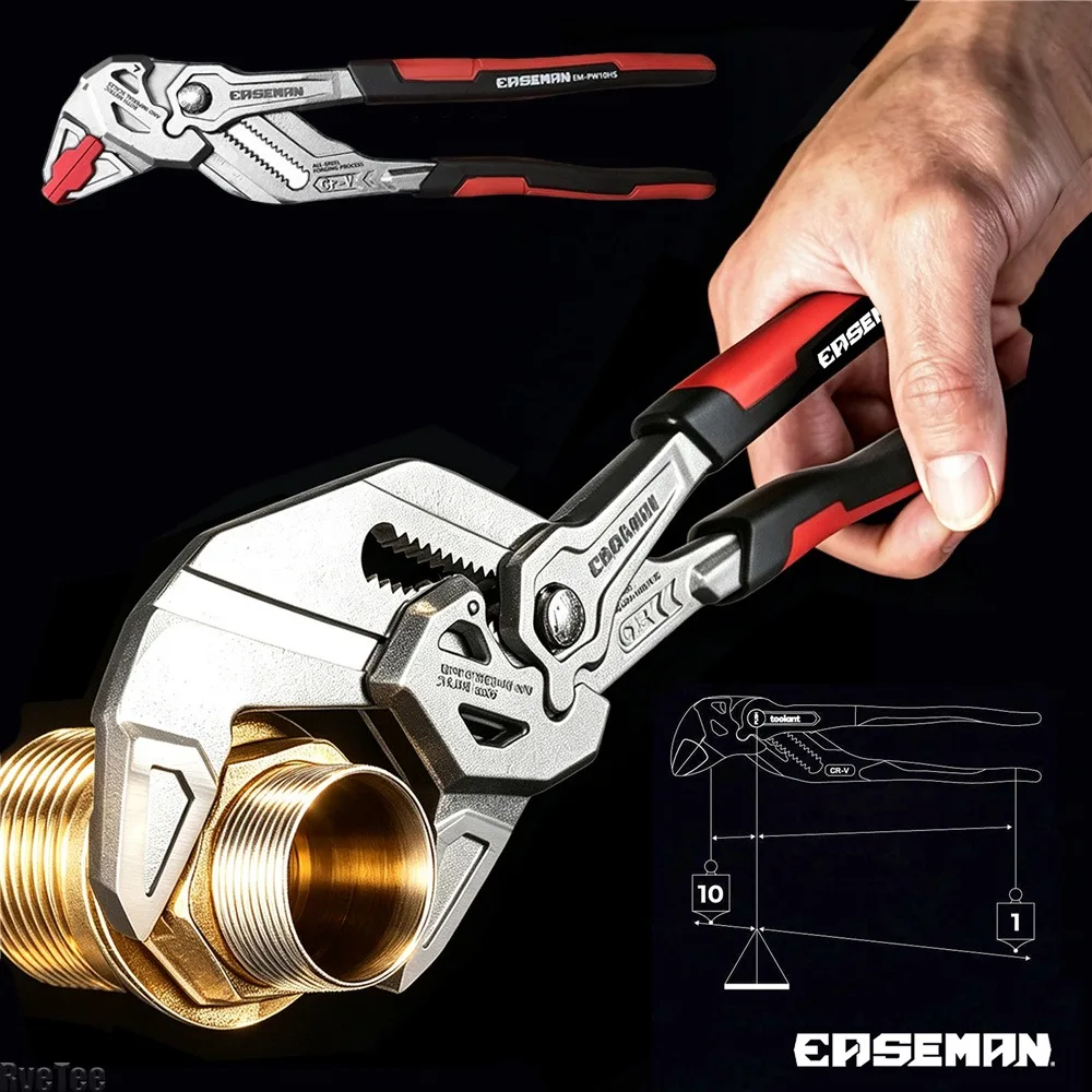 Quick Adjust Water Pump Plier Adjustable Pipe Wrench Self Locking Plumbing for Household Faucet Clamping High Quality Tool
