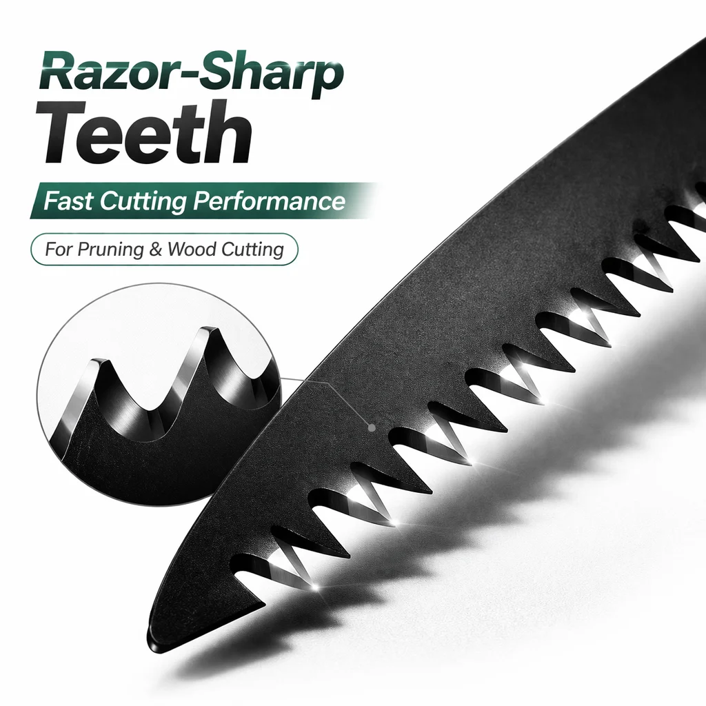 Folding Hand Saw, Multifunctional Outdoor Logging Woodworking Portable Saw, Garden Pruner for Tree Trimming, Gardening Tool