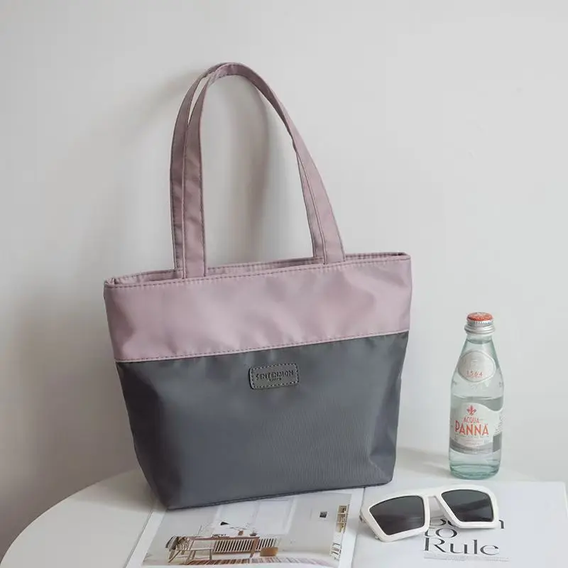 

Простая повседневная сумка-тоут из оксфордской ткани с пэчворком, большой вместимости, водонепроницаемая