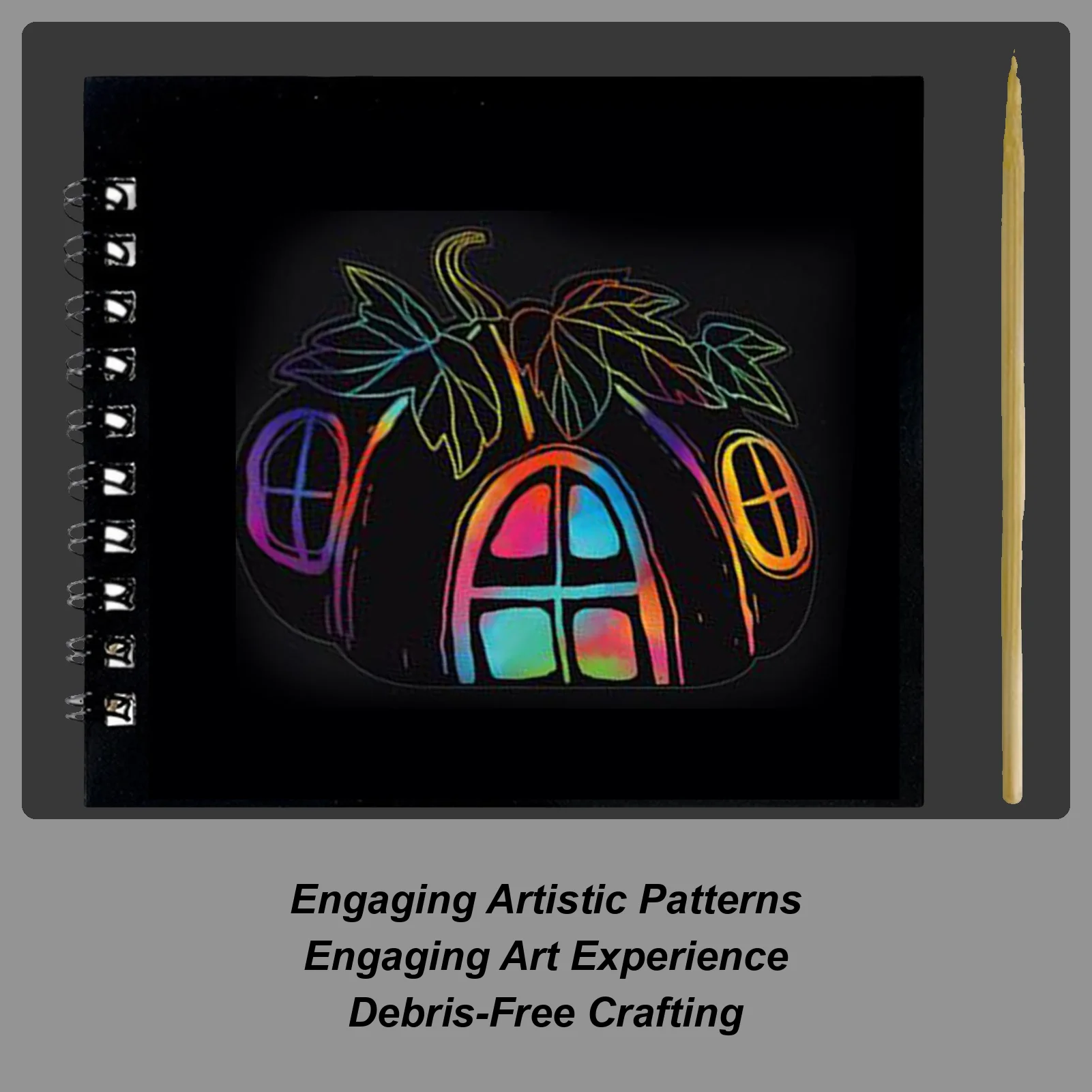 Scratch Paper Art Rainbow Coloring Notebook Scratch Craft Paper Note Books For Kids Boys Student Classroom Home Travel Airplane