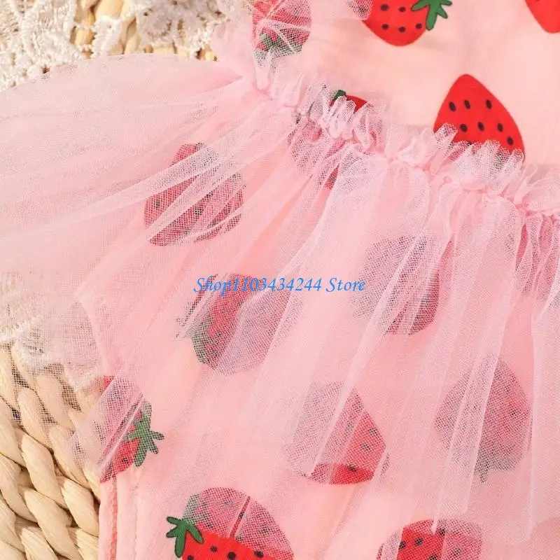 2Pcs/Set Baby Photo Props Strawberry Jumpsuit Headband Cloth Set Photo Studio Accessories Photography Props