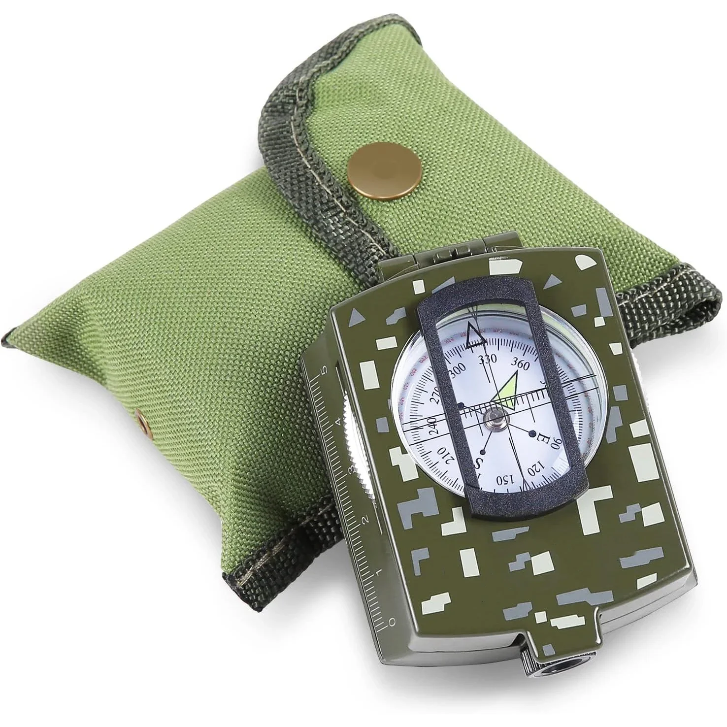 Waterproof Shockproof Tactical Military Compass,Impact Resistant Survival Camping Compass for Hike Backpacking Outdoor Emergency