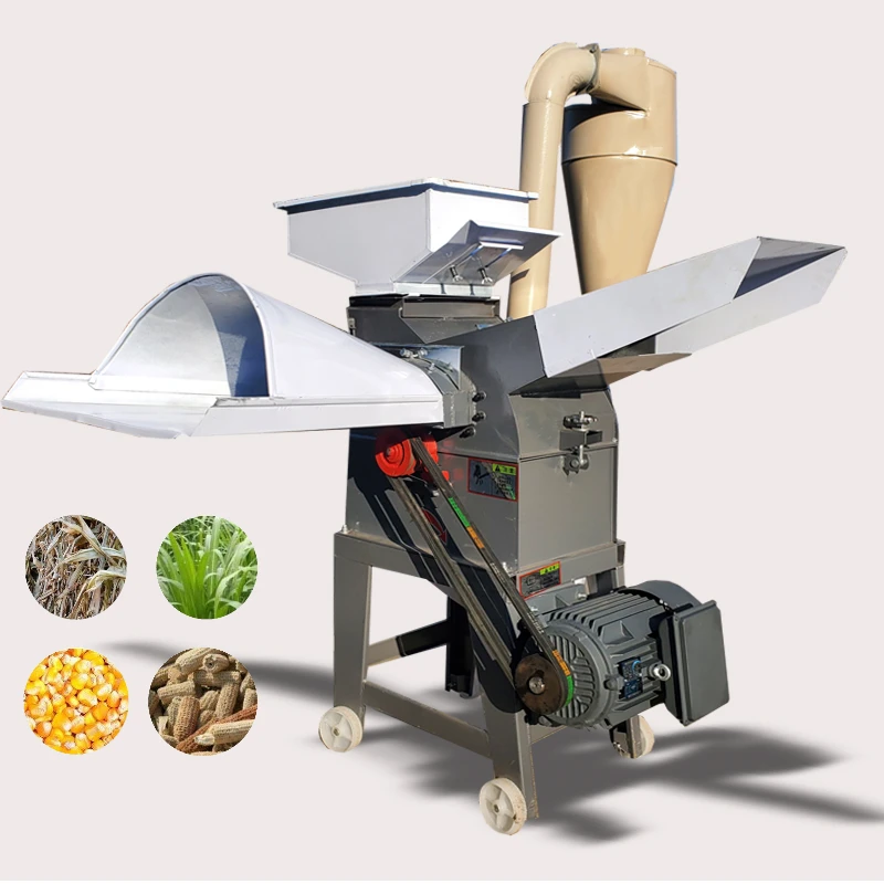 

New Product Cheap Price High Capacity 1000kg/h Feed Processing Machine Chaff Cutter For Corn Grain Stalk Crushing Hot Sale
