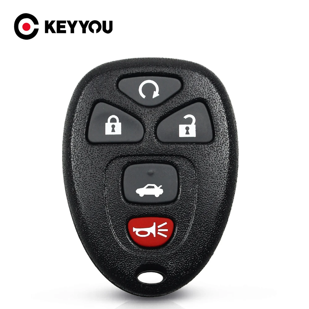 KEYYOU Remote Car Entry Keyless Key Shell Case Fob For Buick For Chevrolet GMC 5 Buttons