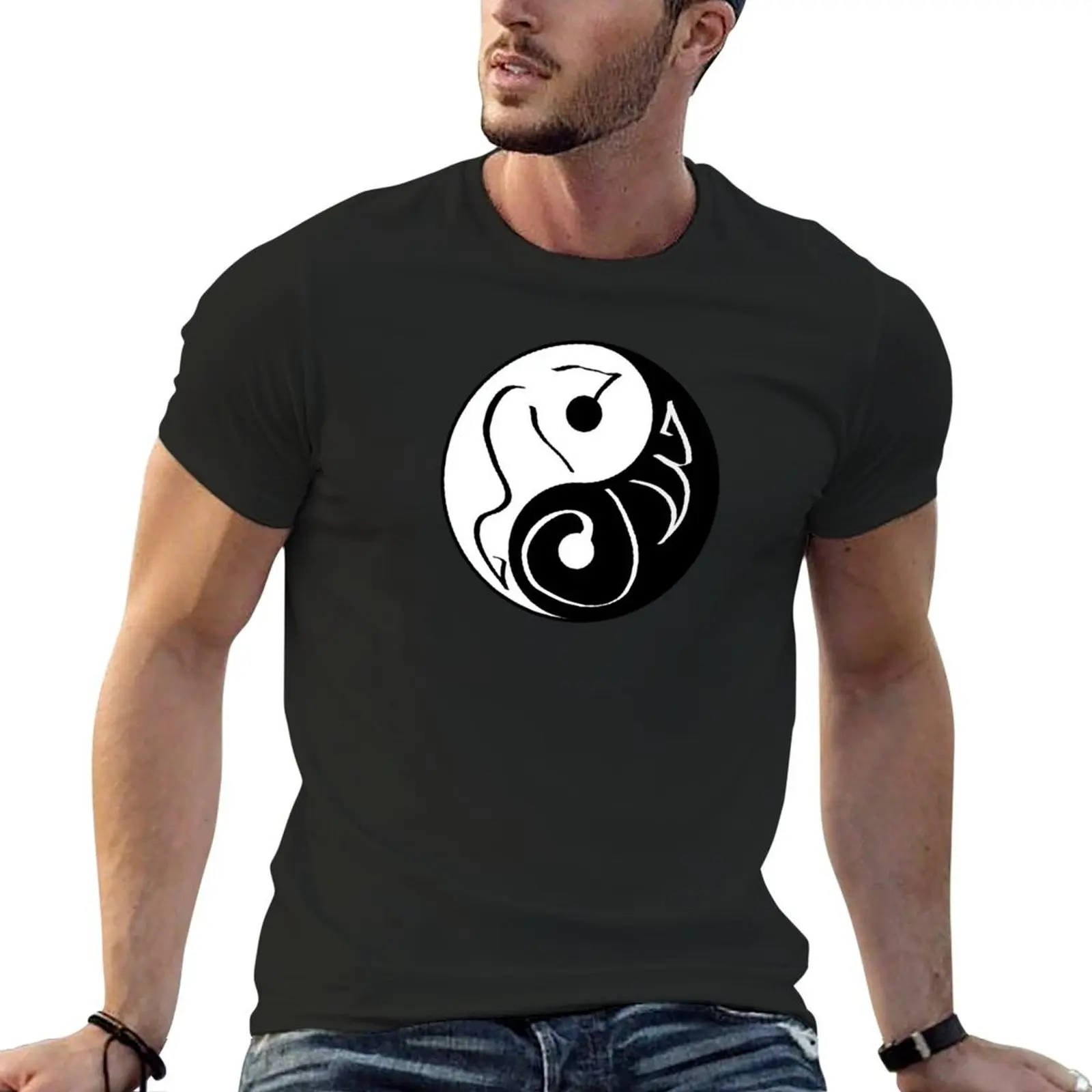 Yin Yang - Halal Haram Version T-Shirt man t shirt plus size clothes shirts graphic tees Men's t-shirts