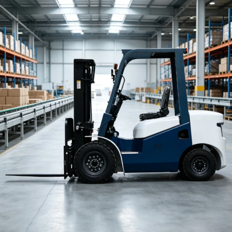 Standard 2.5 Ton Lead Acid Electric Counterbalance Forklift Smooth Hydraulic Stable Lifting Warehouse Lift Equipment