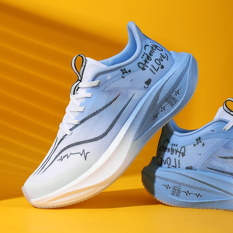 

Running Shoes for Male and Female Students Professional Sports Racing Carbon Plate Shock-Absorbing Running Shoes