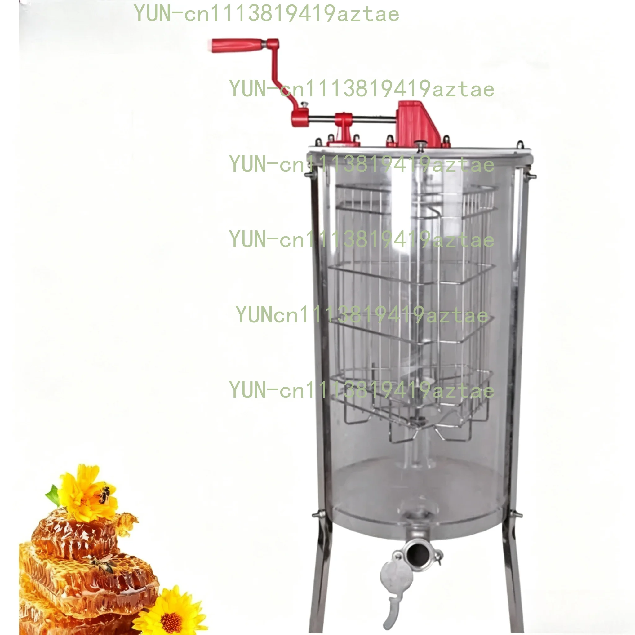 Beekeeping Equipment Transparent Acrylic Shake Honey Machine Multi Function 3 Frame Honey Centrifuge Manual Honey Extractor