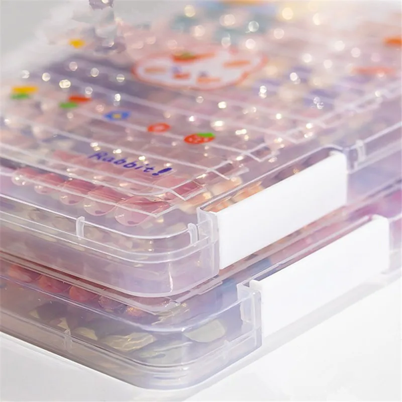 

DIY Photo Prop Display Board Simple Organizer for Nail Art Accessories Large Capacity Fake Nail Tip Storage Box