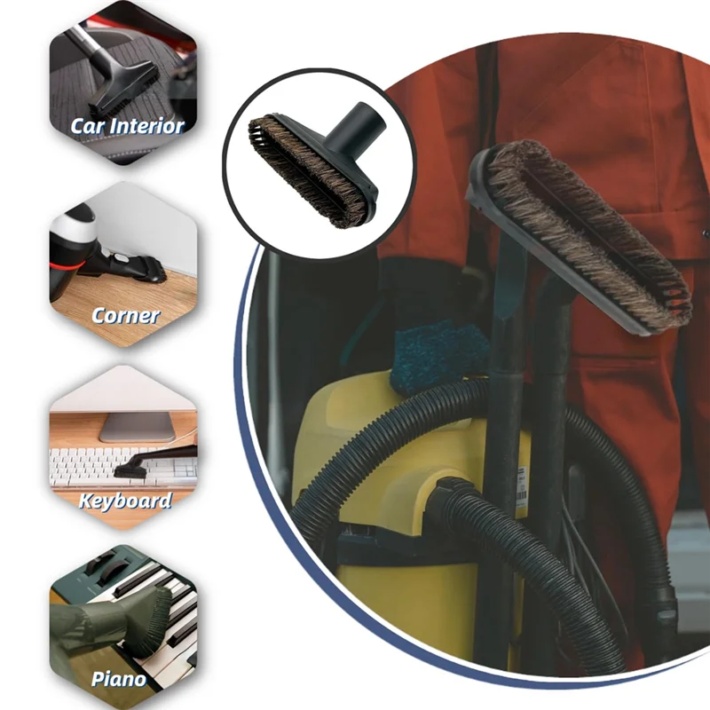 A75X Верхняя вакуумная щетка Мягкая щетка из конского волоса Вакуумные насадки, переходники для шлангов от 1 до 1-1/4 дюйма до 1-1/2 дюйма