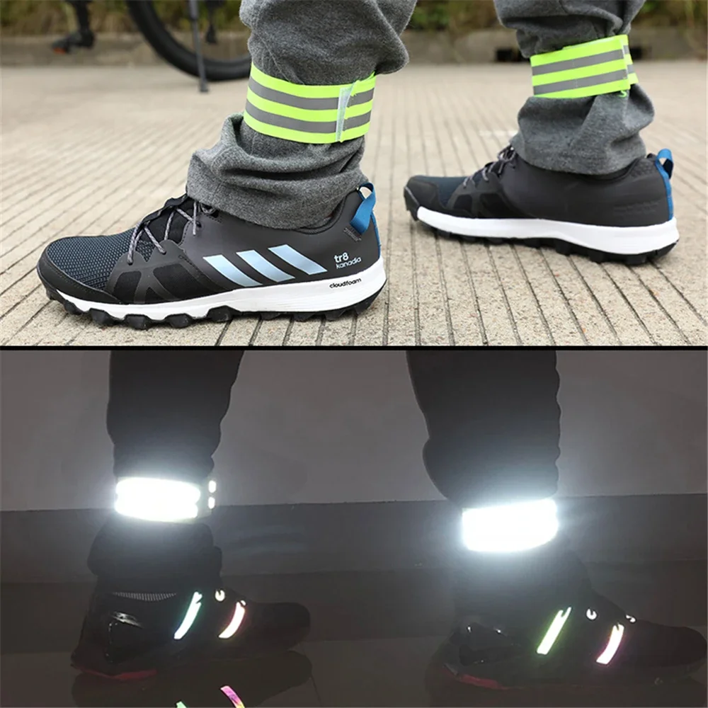 10pcs Reflective Bands For Wrist Arm Ankle Leg High Visibility Reflect Straps For Night Walking Cycling Running Safety Reflector