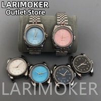 LARIMOKER 36mm 39mm Arabic Numerals Sunburst Bule White Dial NH35 PT5000 Miyota Automatic 20ATM Diver Men Watch Sapphire Glass