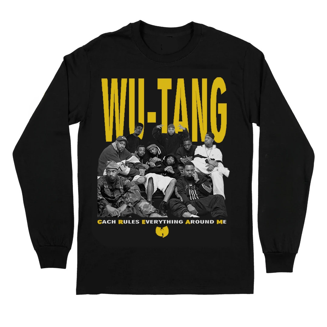 Camiseta de Manga Longa com Capuz do Wu-Tang Clan, Música Hardcore Hip-hop, Rap Masculino da Costa Leste dos Estados Unidos