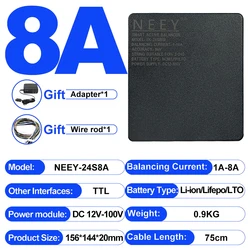 4TH NEEY 4A 8A 10A 15A Smart Active Balancer 3S 4S 8S 16S 20S 24S 12V-100V Lifepo4 Li-ion LTO Battery Equalization EU USA Stock