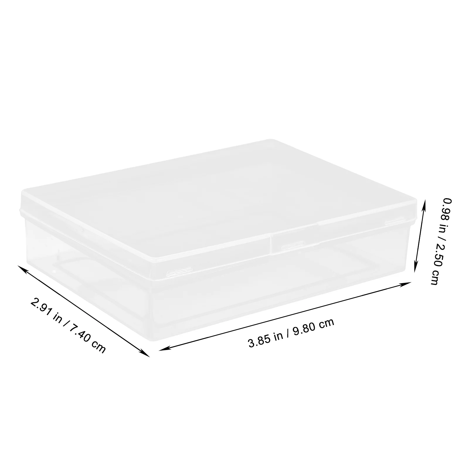 2 Pcs Transparent Storage Box for Playing Cards Carrying Case Paper Holders Organizer Plastic