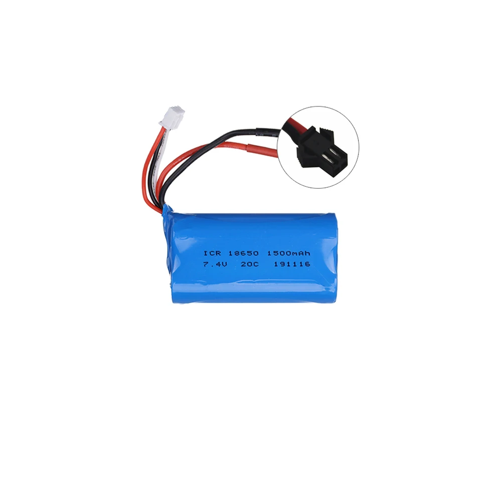 7.4V 1500mAh 18650 Battery for wltoys 104310 104311 S033g Q1 H101 18301 18302 18311 18312 MN99S U12A 7.4V Battery for RC Cars