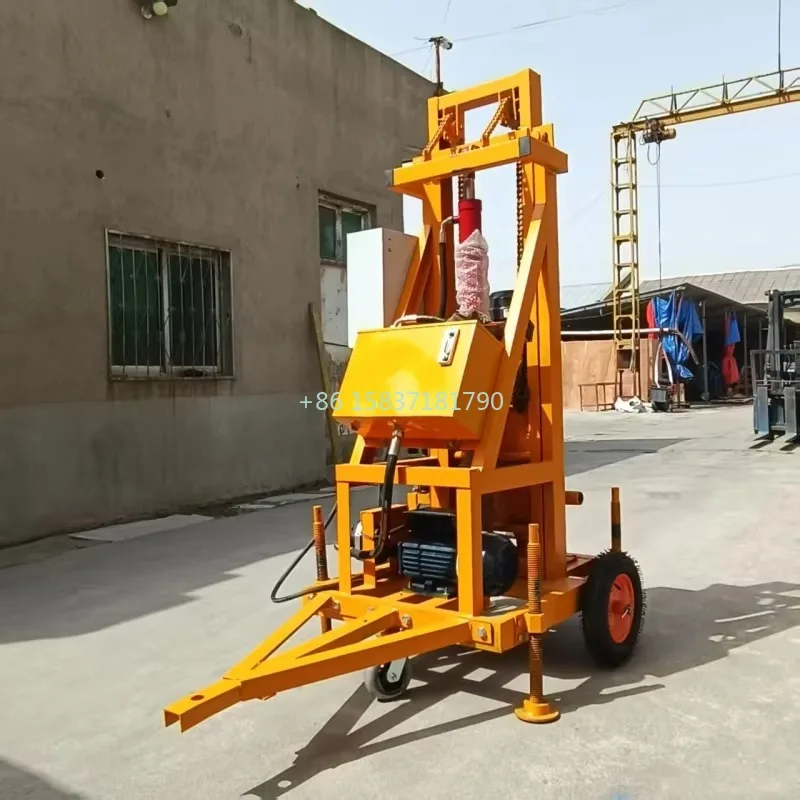 Manufacturer Drilling Rig 80m 100m Small Water Well Drill Rig Agriculture Household Gearbox Gear Core Components Drilling Rig