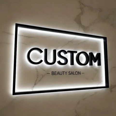 Custom 3D Business Logo Sign Large Personalized Illuminated LED Wall Signage Outdoor Backlit or Channel Letters for Storefront